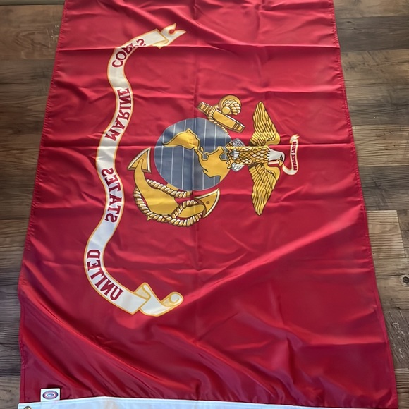 Large United States Marine Corps Decorative Flag - Red - Picture 2 of 4